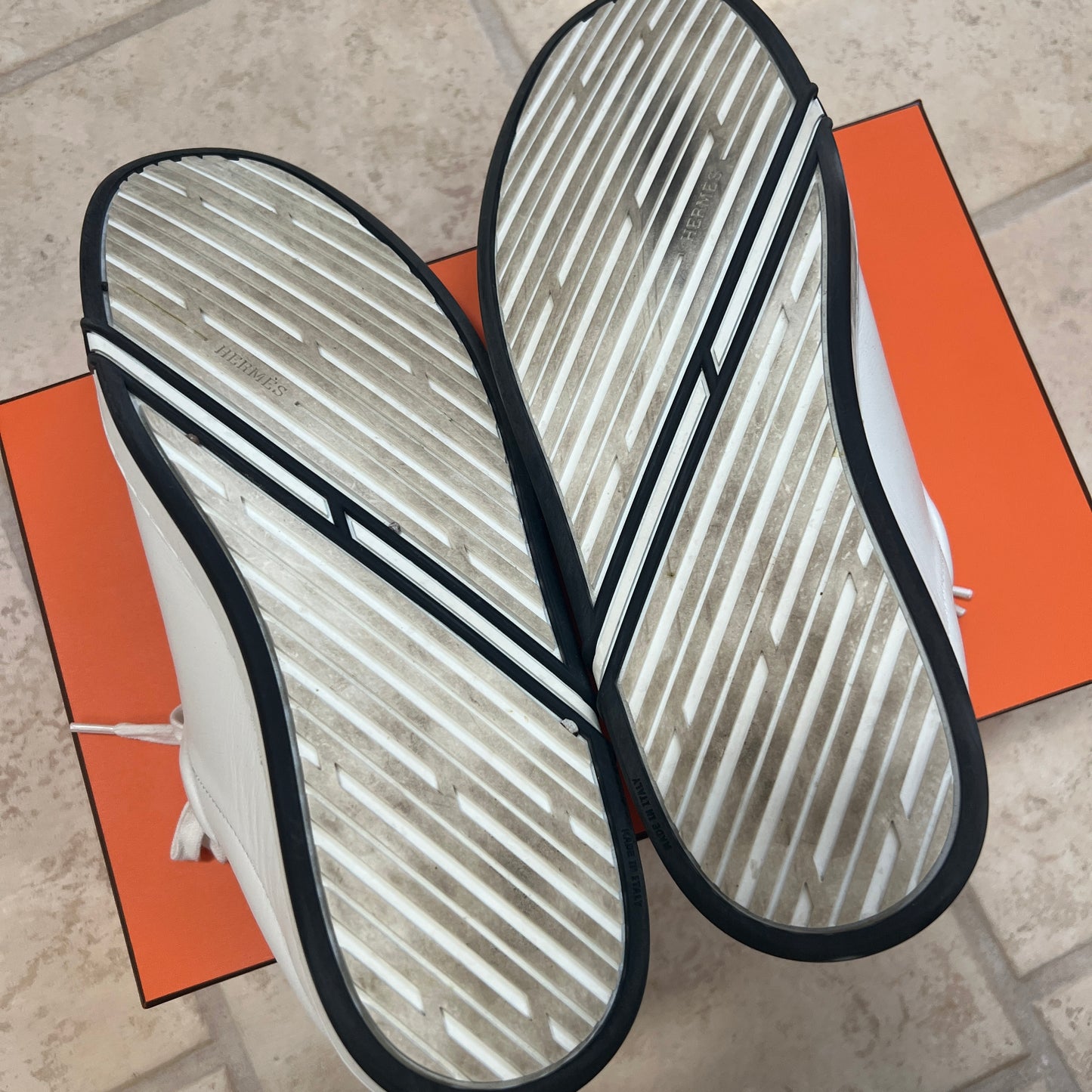 Hermes "Kid" Leather Sneakers
