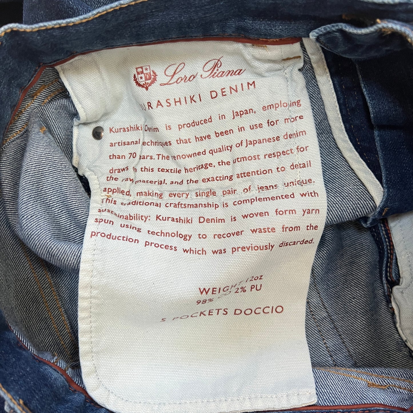 Loro Piana Kurashiki Denim Jeans