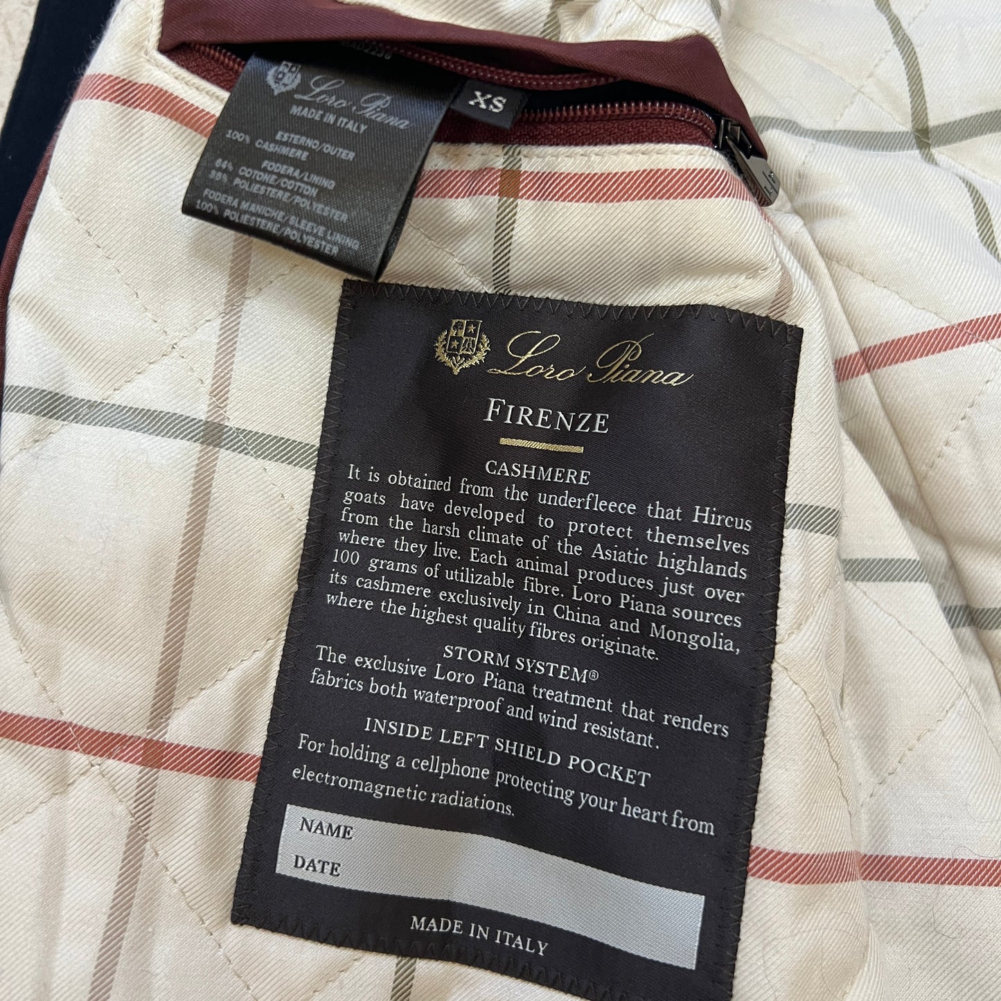 Loro Piana Cashmere Firenze Coat