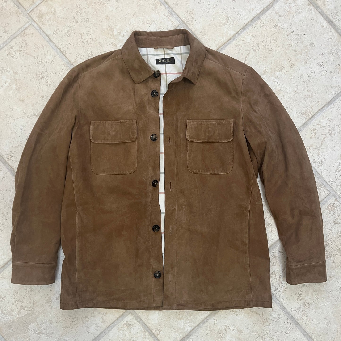 Loro Piana Suede Overshirt Jacket