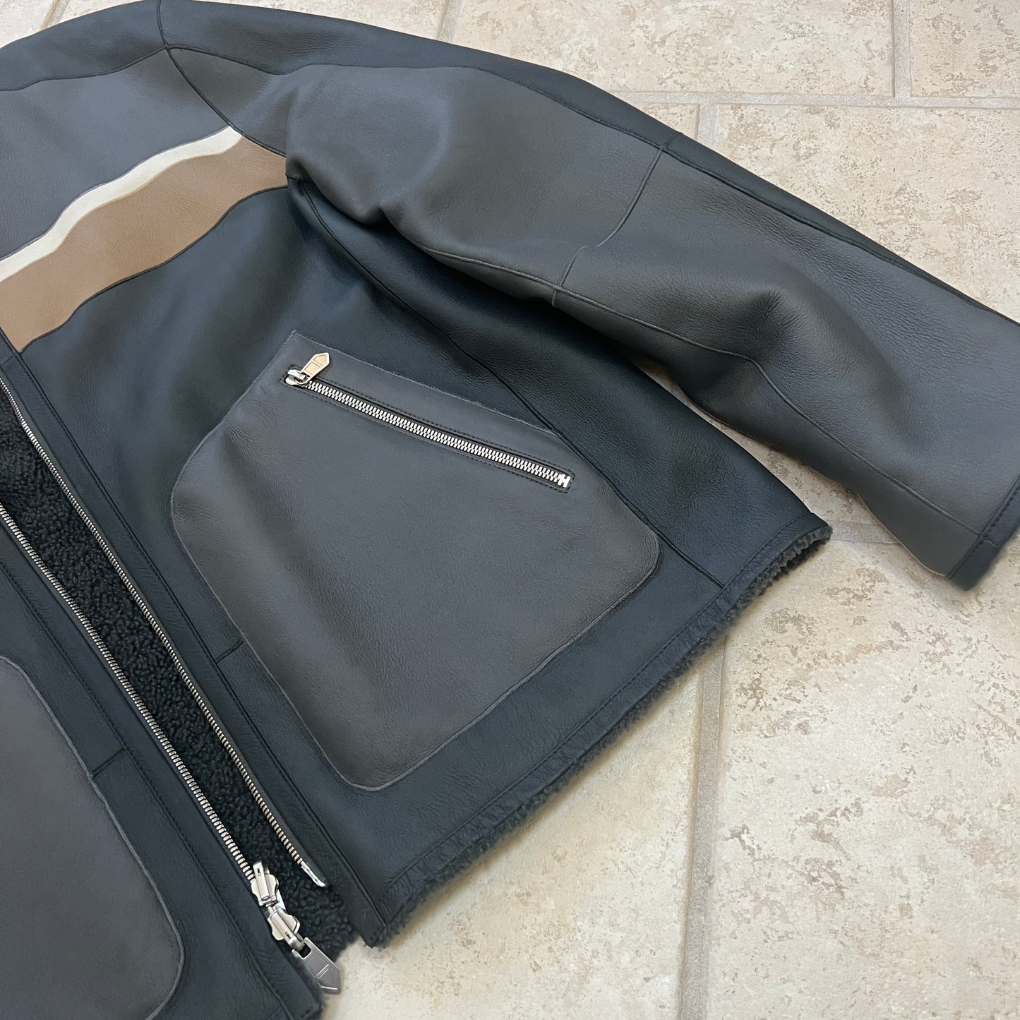Hermes Reversible Shearling Bomber Jacket (FW 2020 Runway)