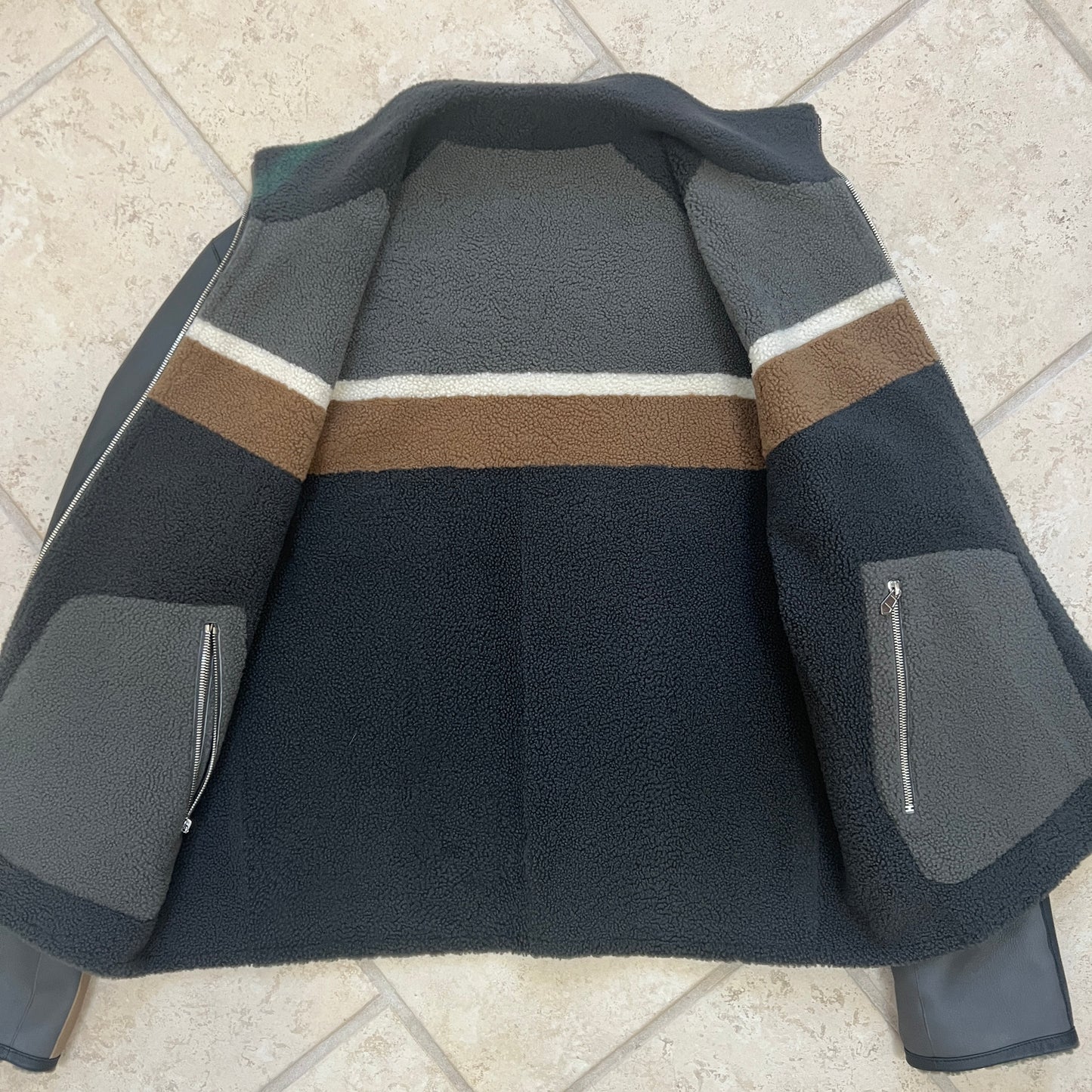 Hermes Reversible Shearling Bomber Jacket (FW 2020 Runway)