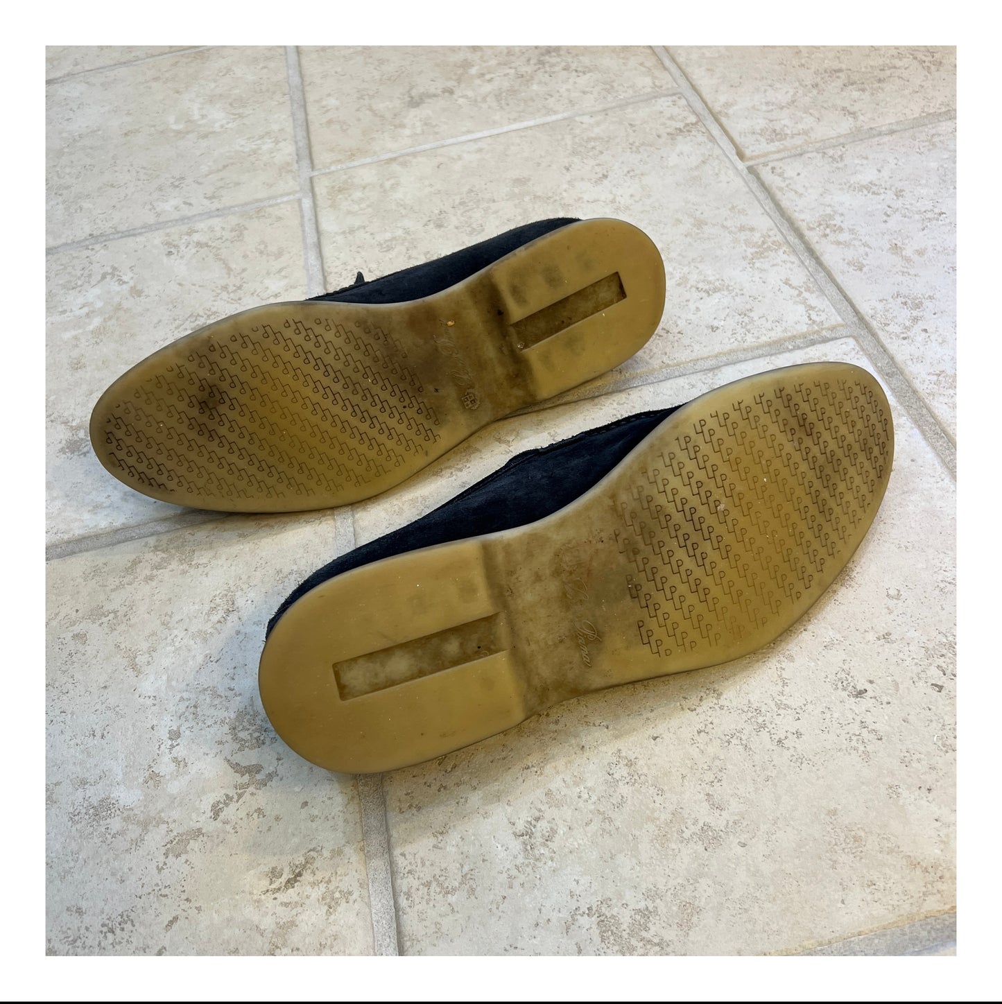 Loro Piana Navy Suede Summer Walk Loafers