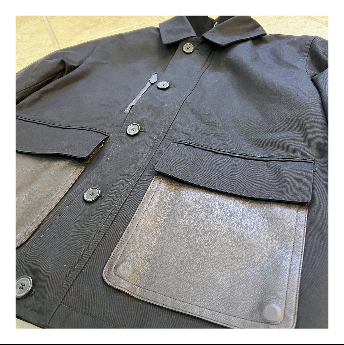 Hermes Heavy Cotton Calfskin 2-in-1 Coat