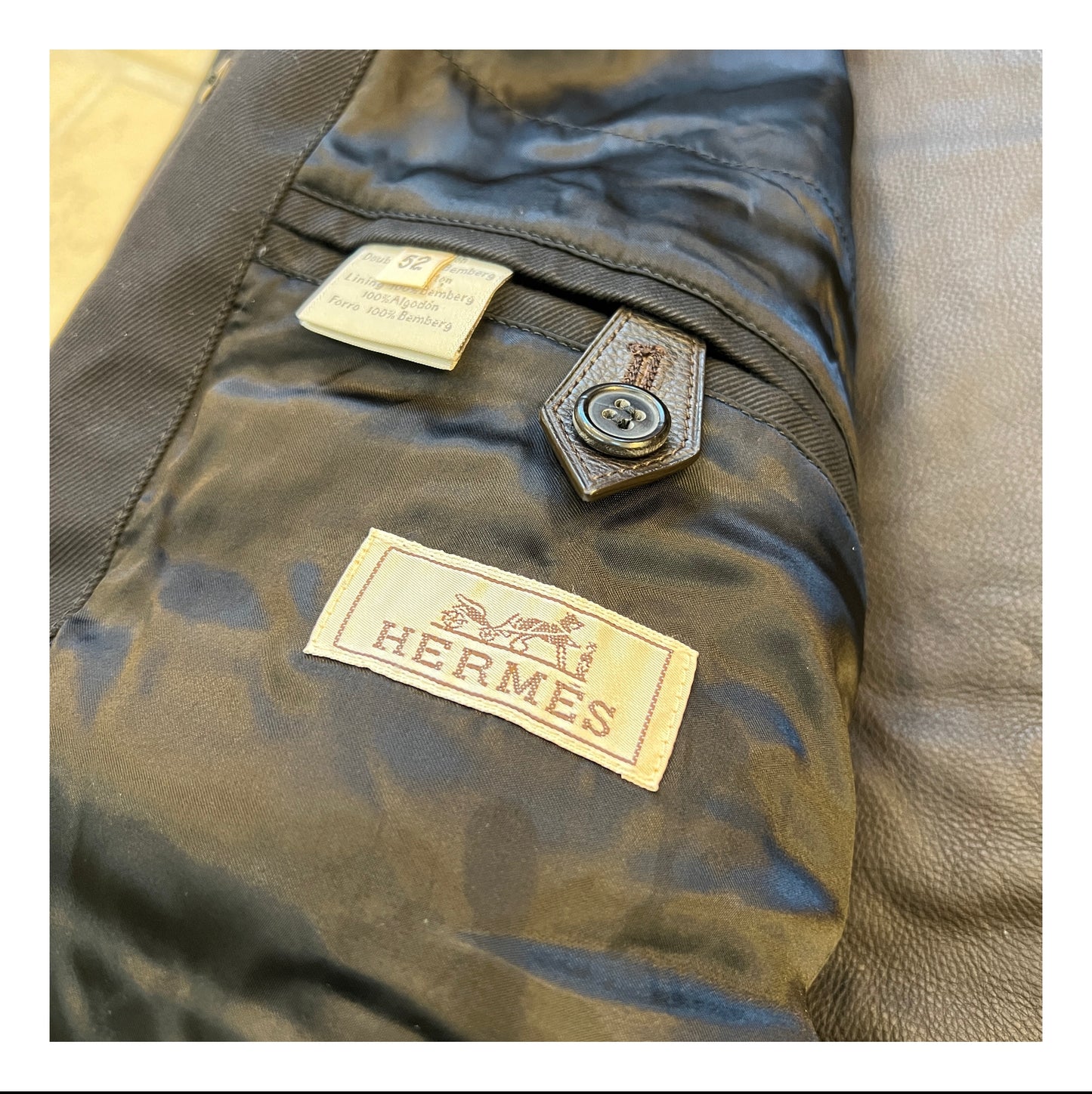 Hermes Heavy Cotton Calfskin 2-in-1 Coat