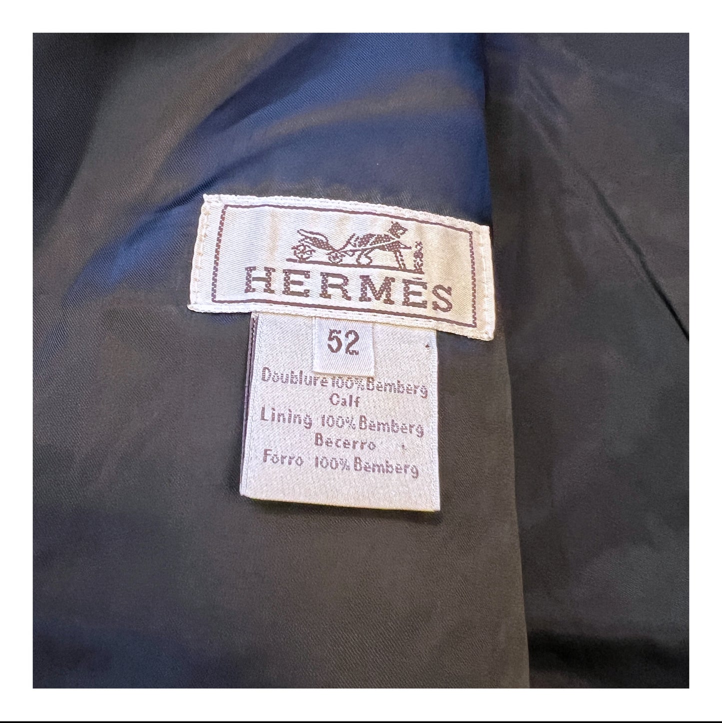 Hermes Heavy Cotton Calfskin 2-in-1 Coat