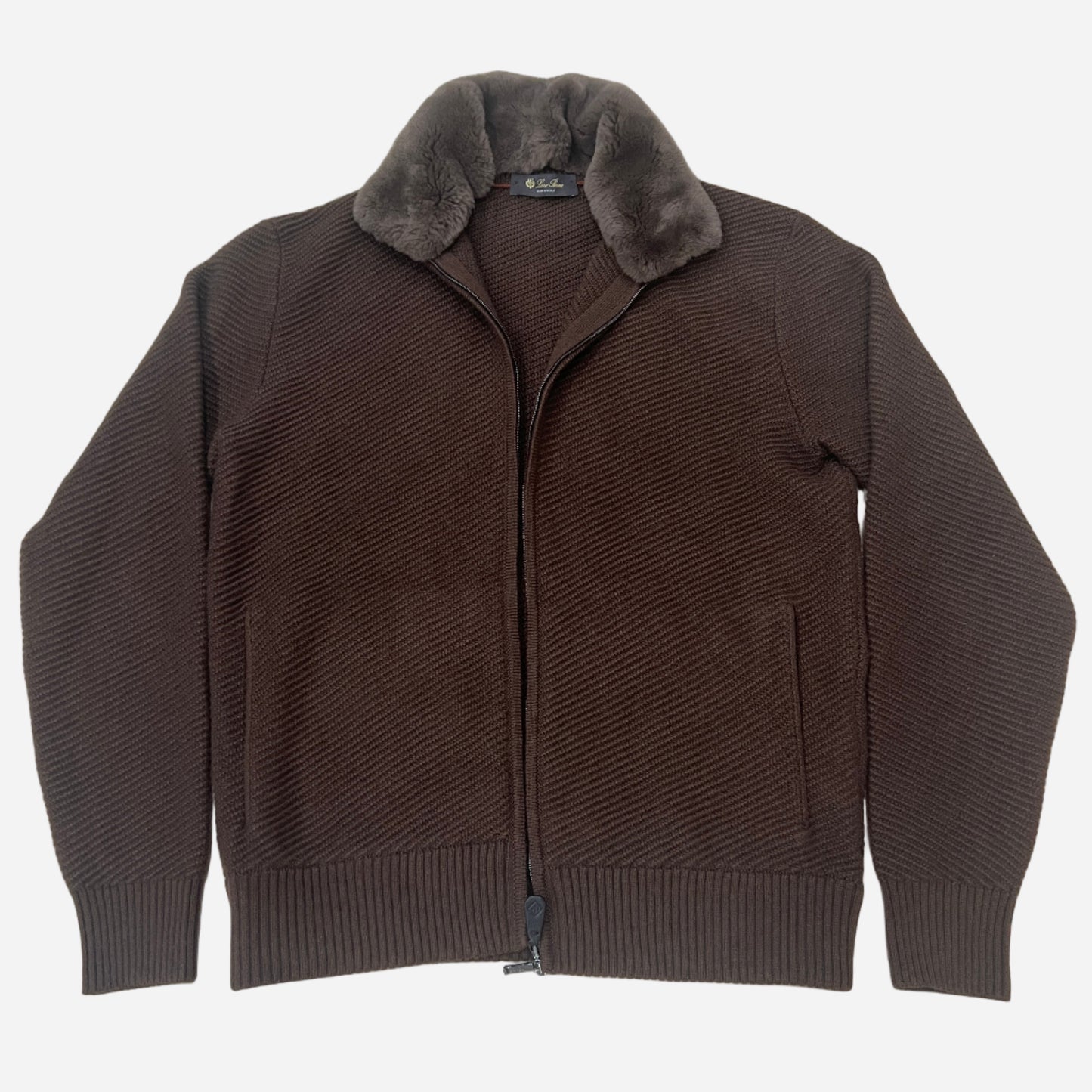 Loro Piana Castorino Fur Trim Alpe Cashmere Jacket