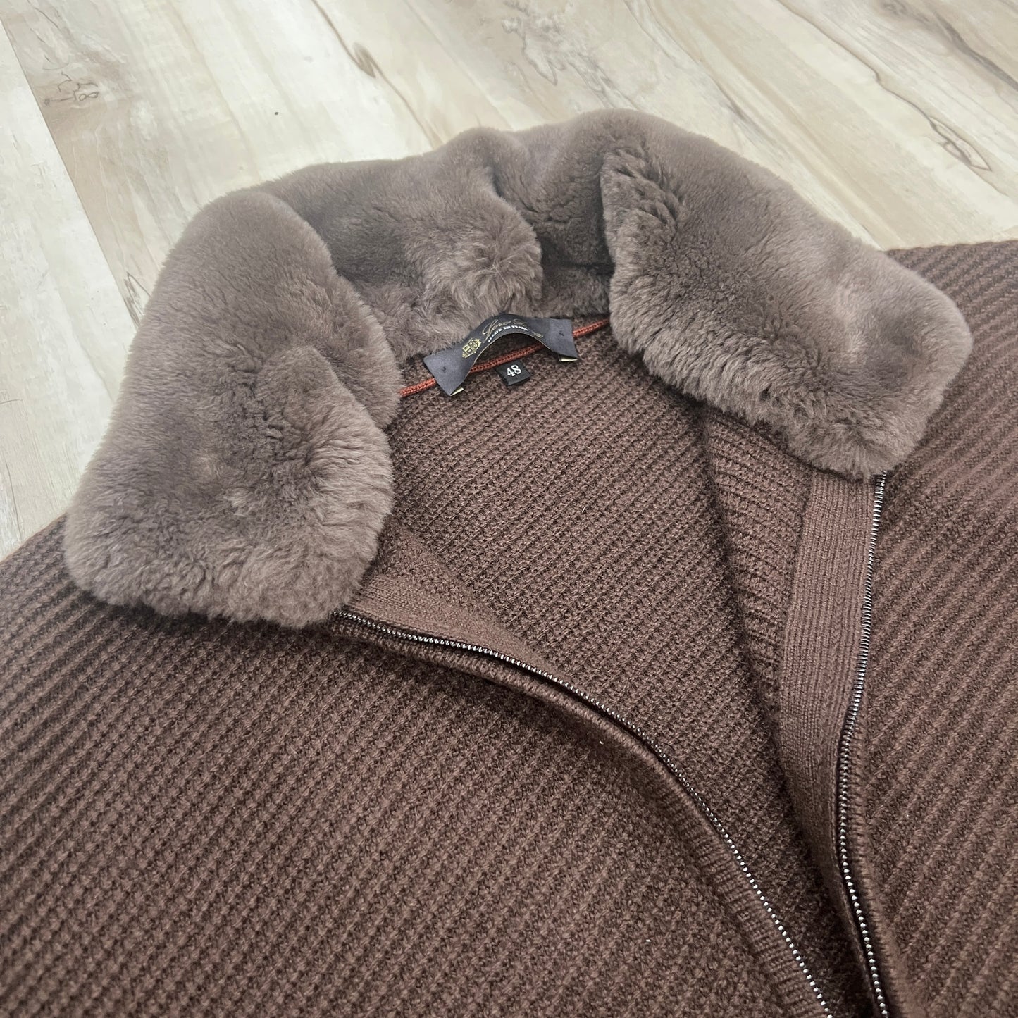 Loro Piana Castorino Fur Trim Alpe Cashmere Jacket