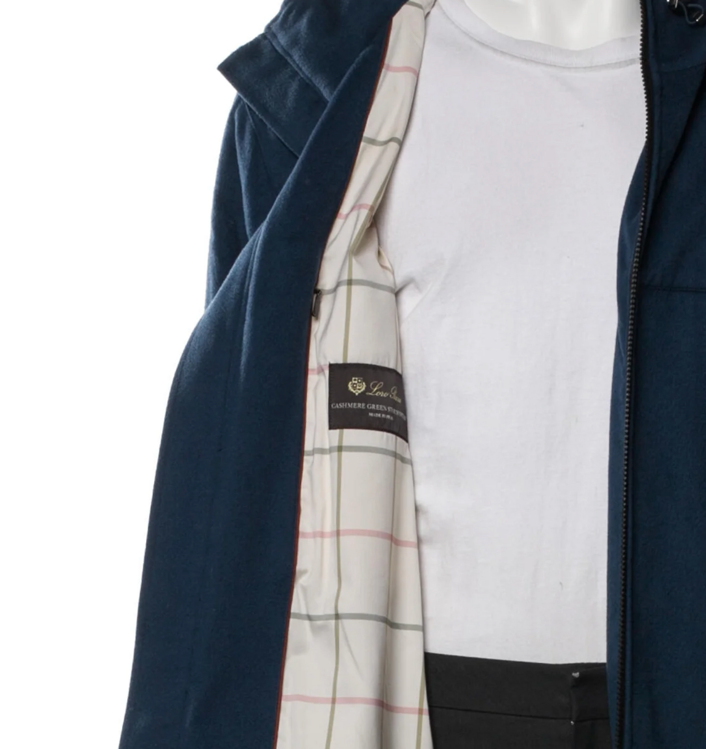 Loro Piana Blue Cashmere Storm System Parka (L)