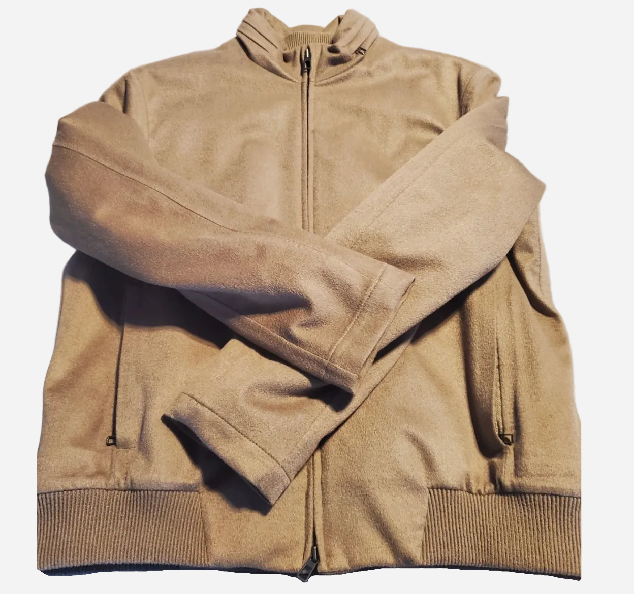 Loro Piana Cashmere Castorino Fur Lined Citey Bomber