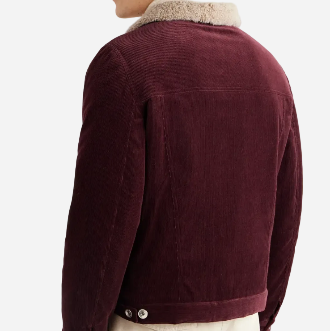 Brunello Cucinelli Shearling Lined Corduroy Trucker Jacket
