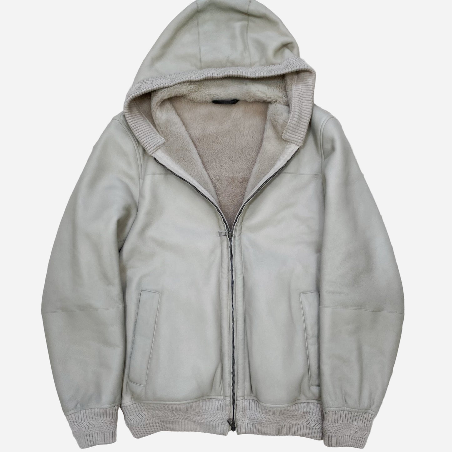 Loro Piana Shearling Hooded Jacket