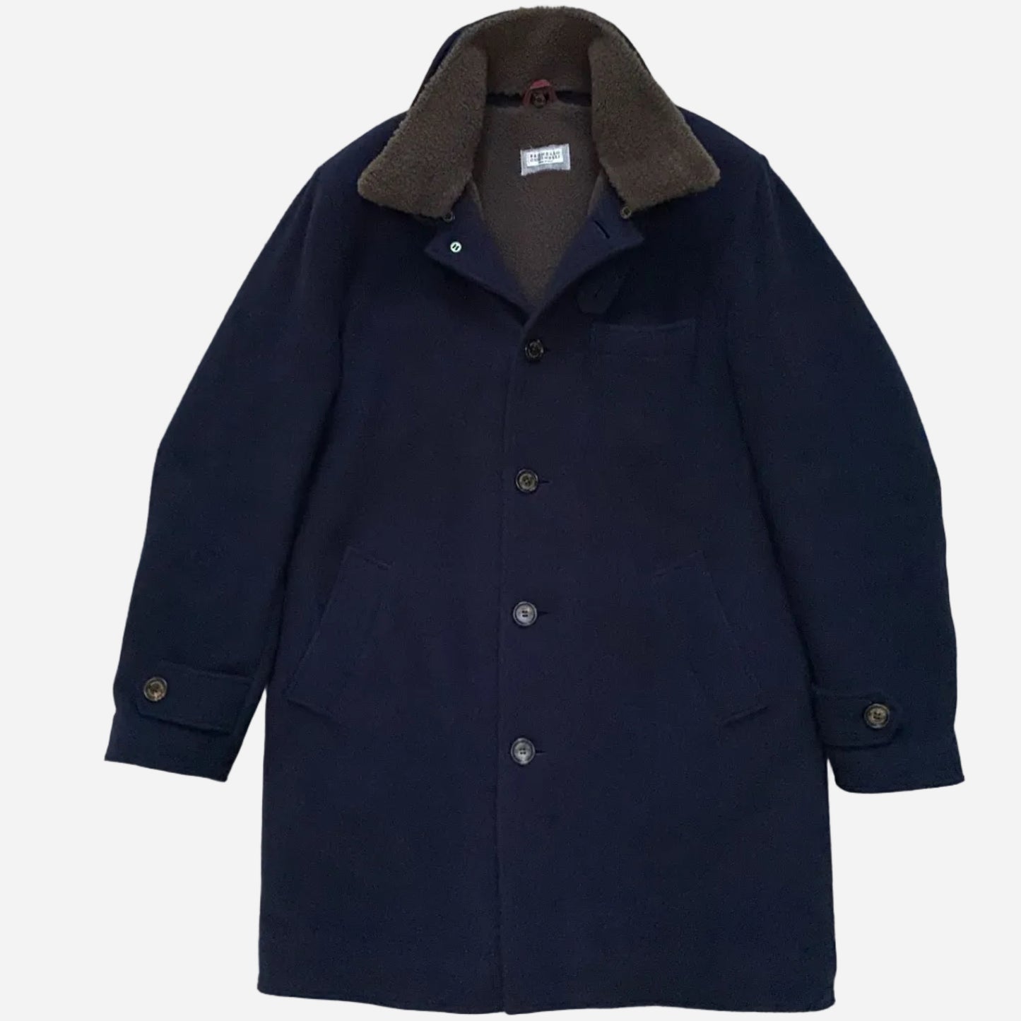 Brunello Cucinelli Shearling Lined Cashmere Coat
