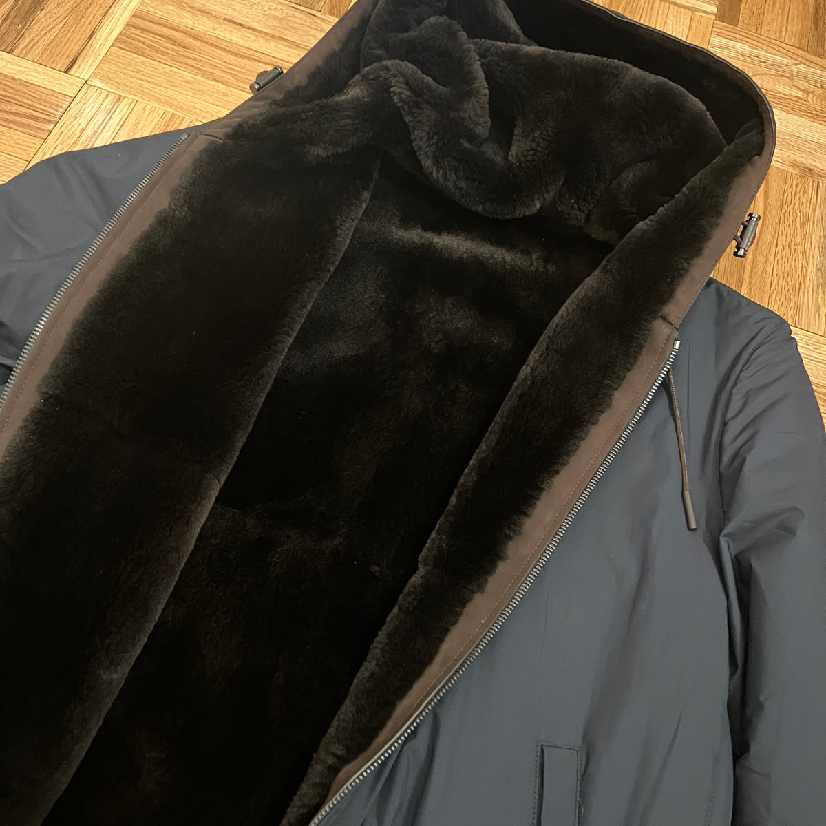 Zegna Castorino Fur Lined Hooded Bomber Jacket NWOT
