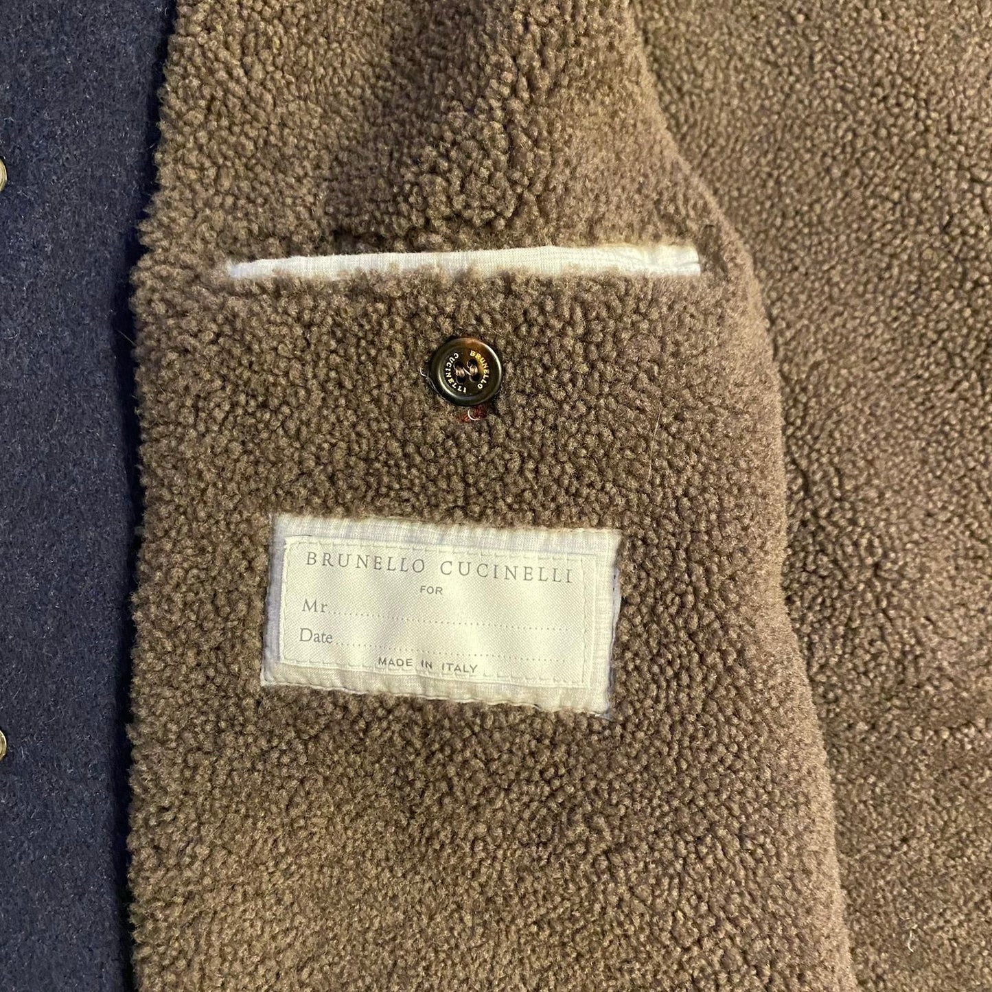 Brunello Cucinelli Shearling Lined Cashmere Coat