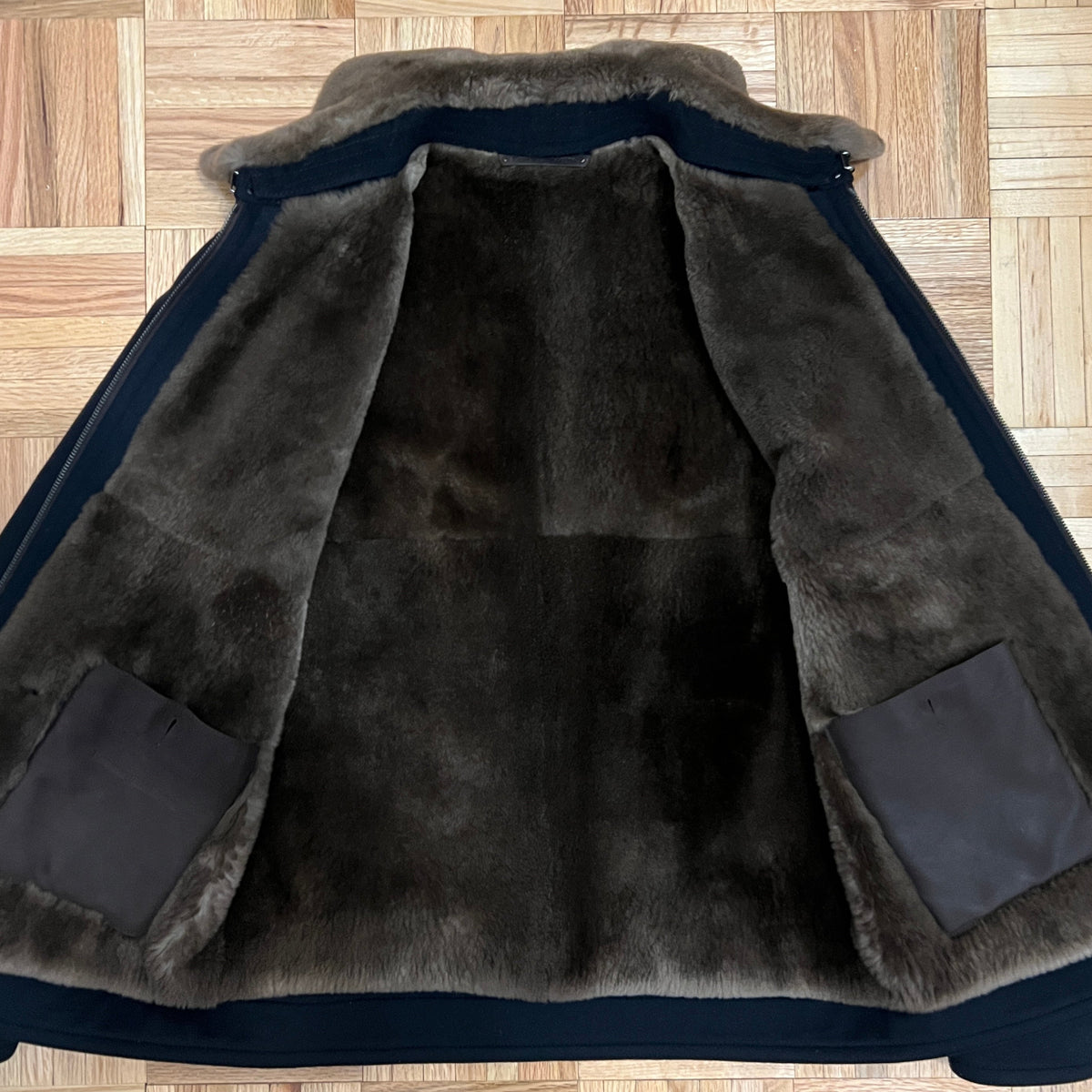 Zegna Castorino Fur Lined Cashmere Bomber Jacket