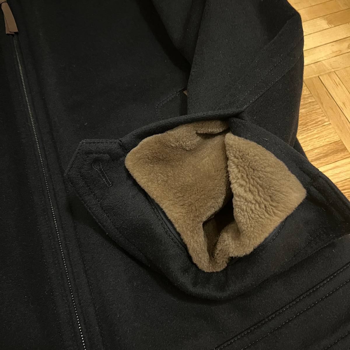 Zegna Castorino Fur Lined Cashmere Bomber Jacket