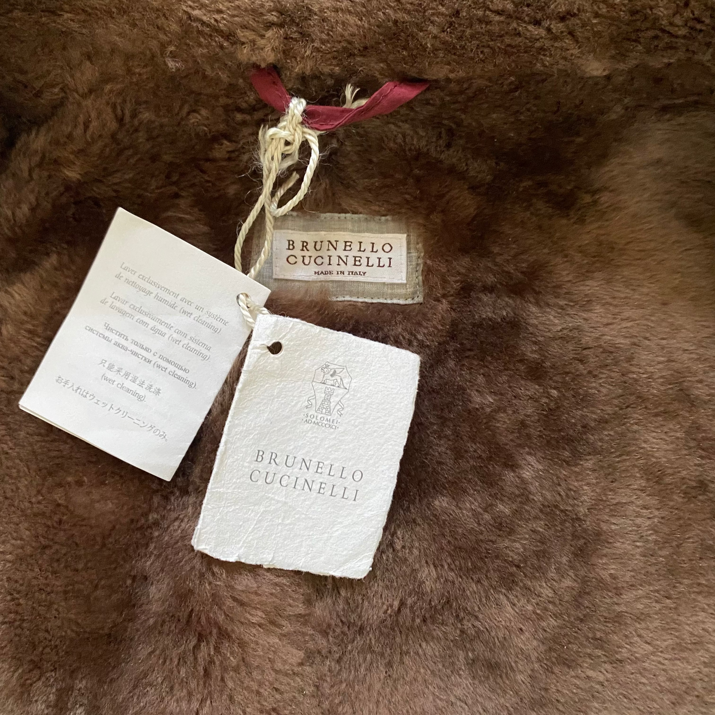 Brunello Cucinelli Shearling Fur Lined Coat