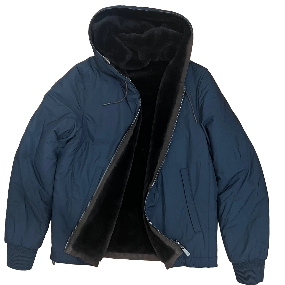Zegna Castorino Fur Lined Hooded Bomber Jacket NWOT