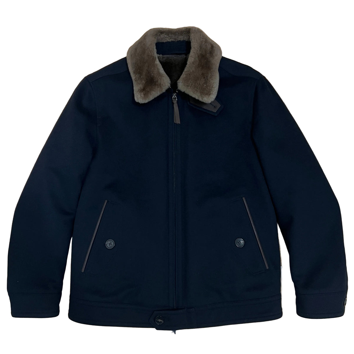 Zegna Castorino Fur Lined Cashmere Bomber Jacket