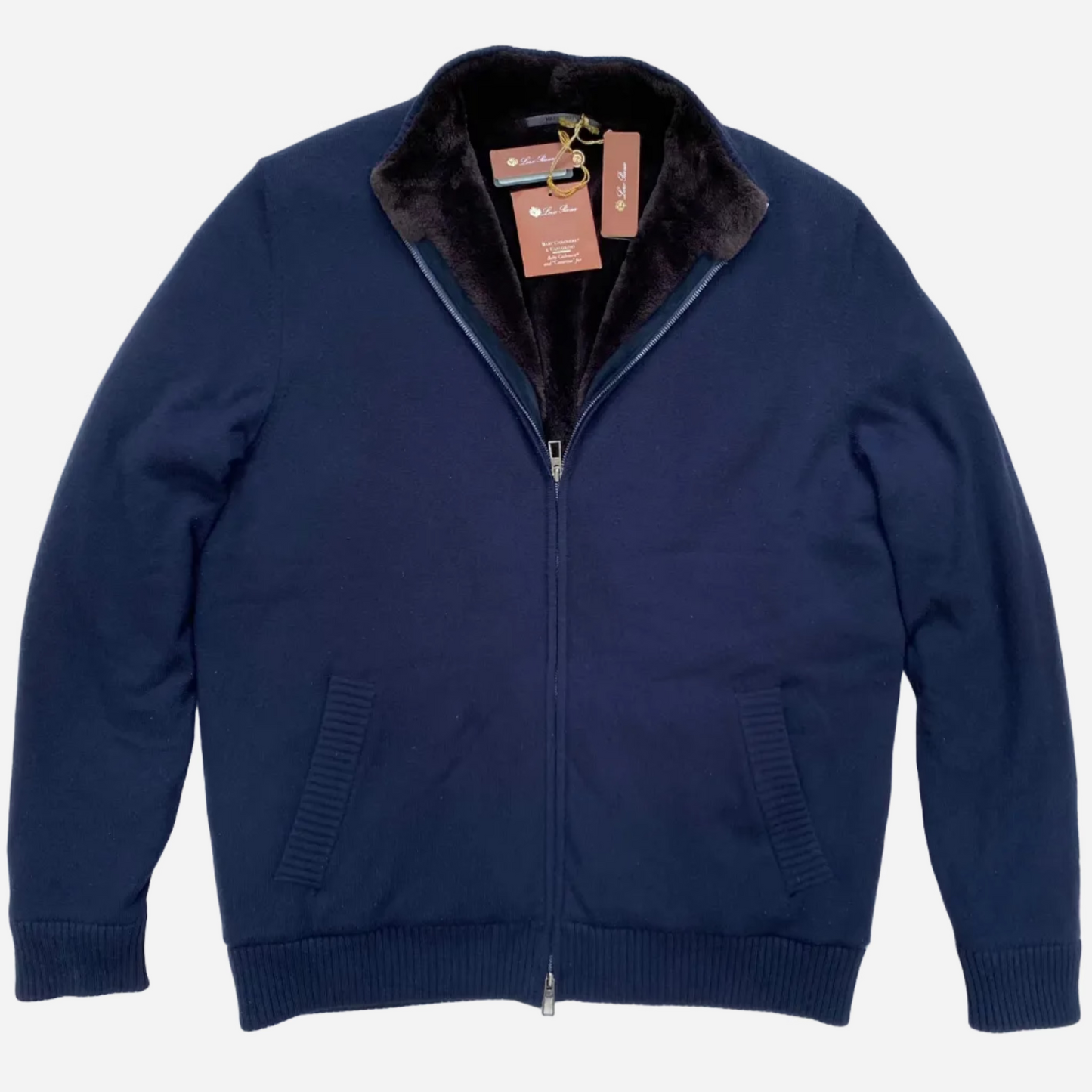 Loro Piana Baby Cashmere Castorino Fur Lined Jacket