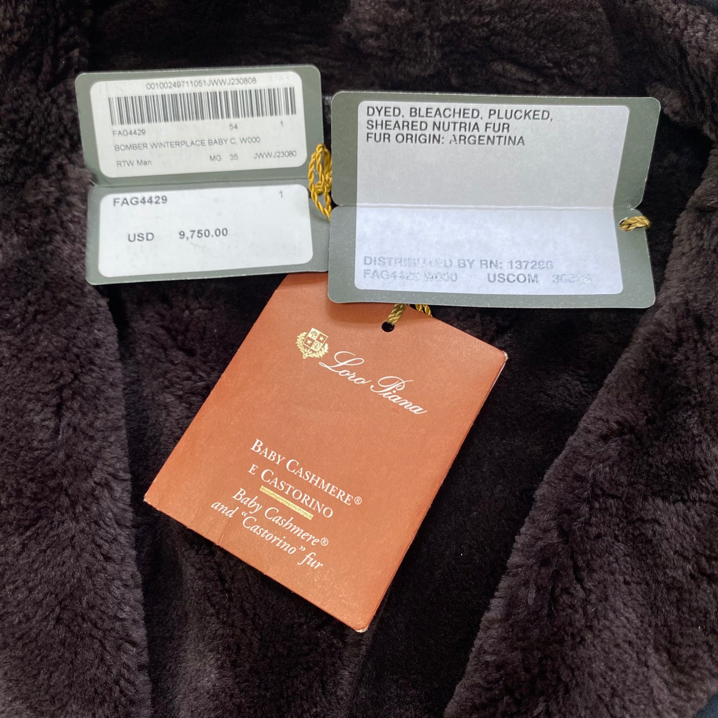 Loro Piana Baby Cashmere Castorino Fur Lined Jacket