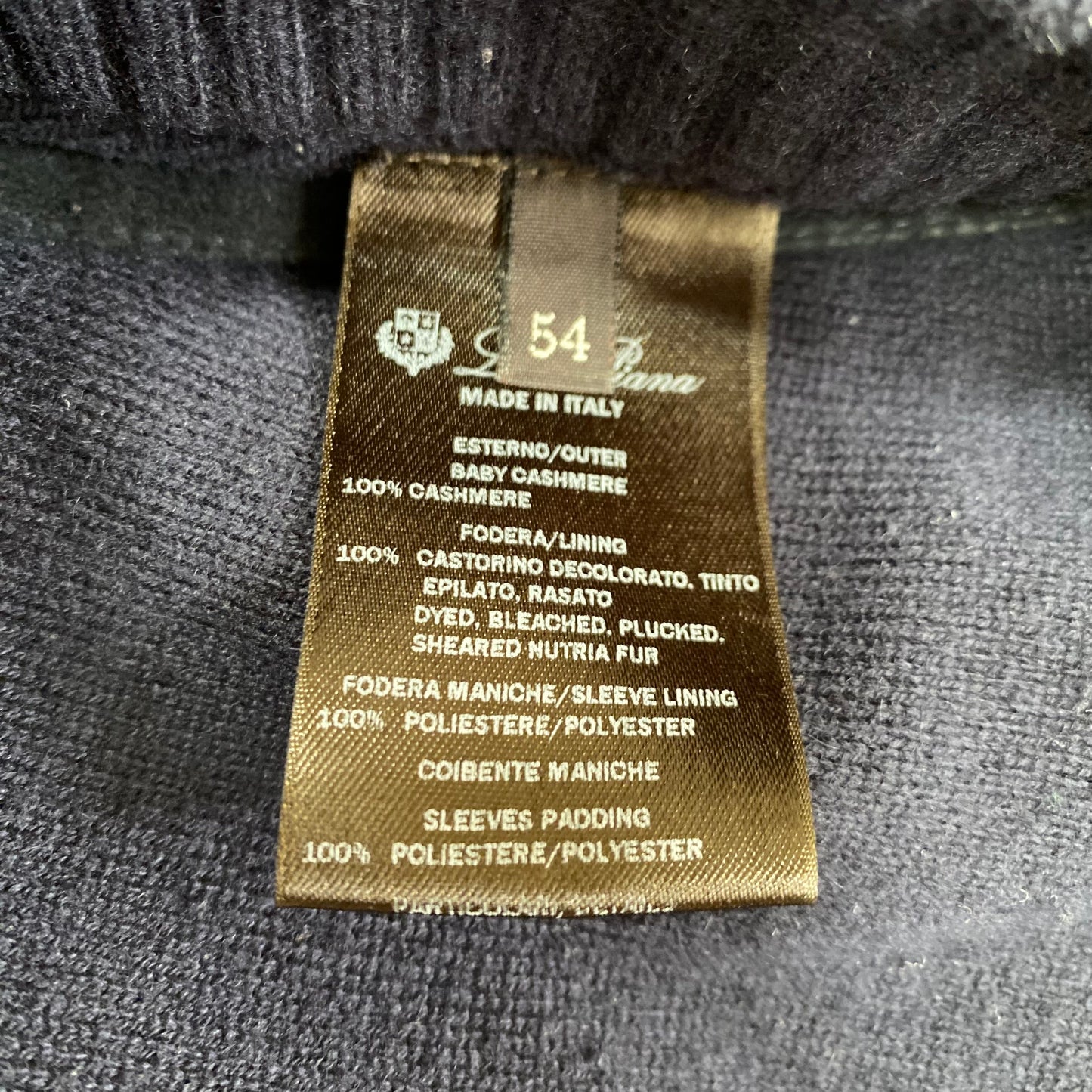 Loro Piana Baby Cashmere Castorino Fur Lined Jacket