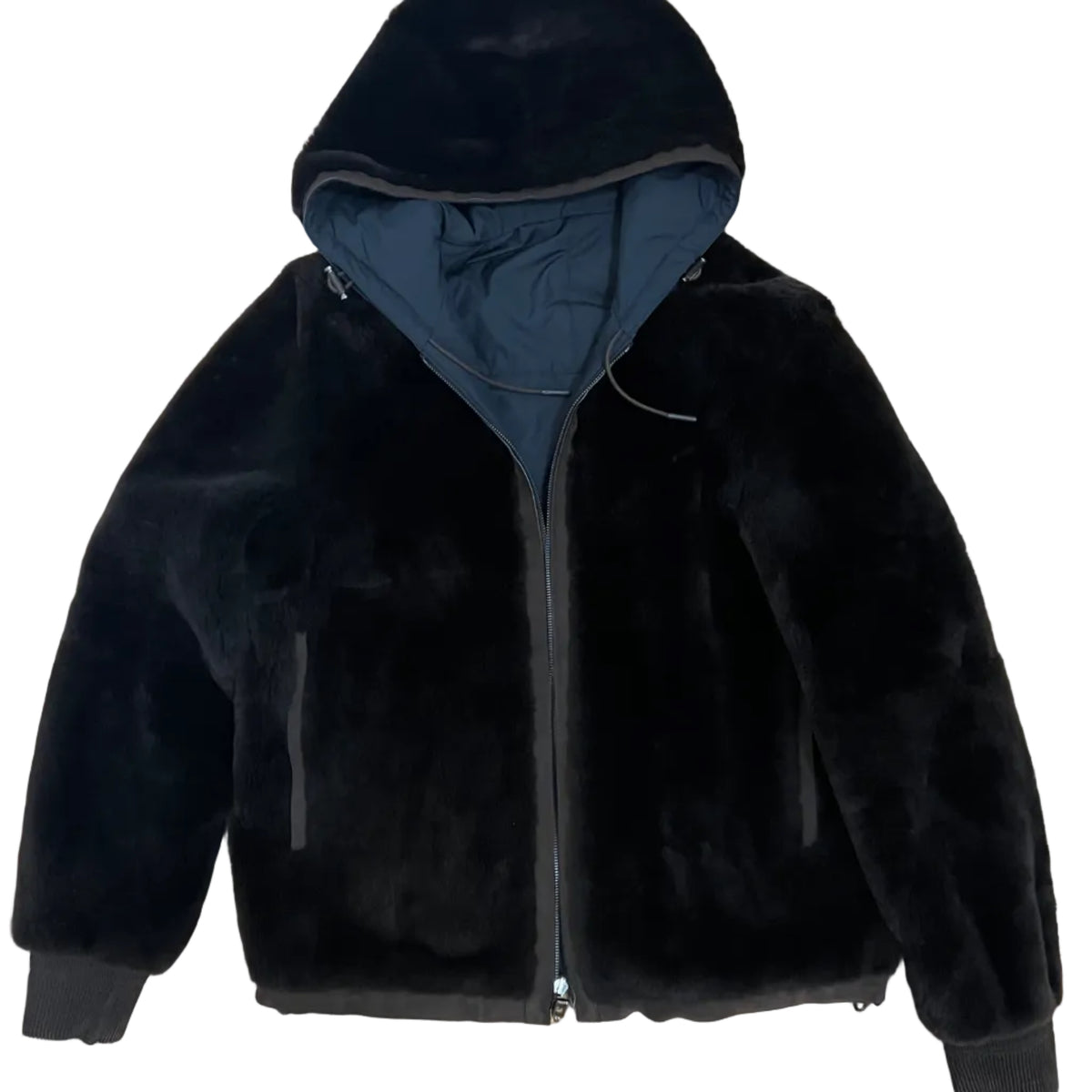Zegna Castorino Fur Lined Hooded Bomber Jacket NWOT