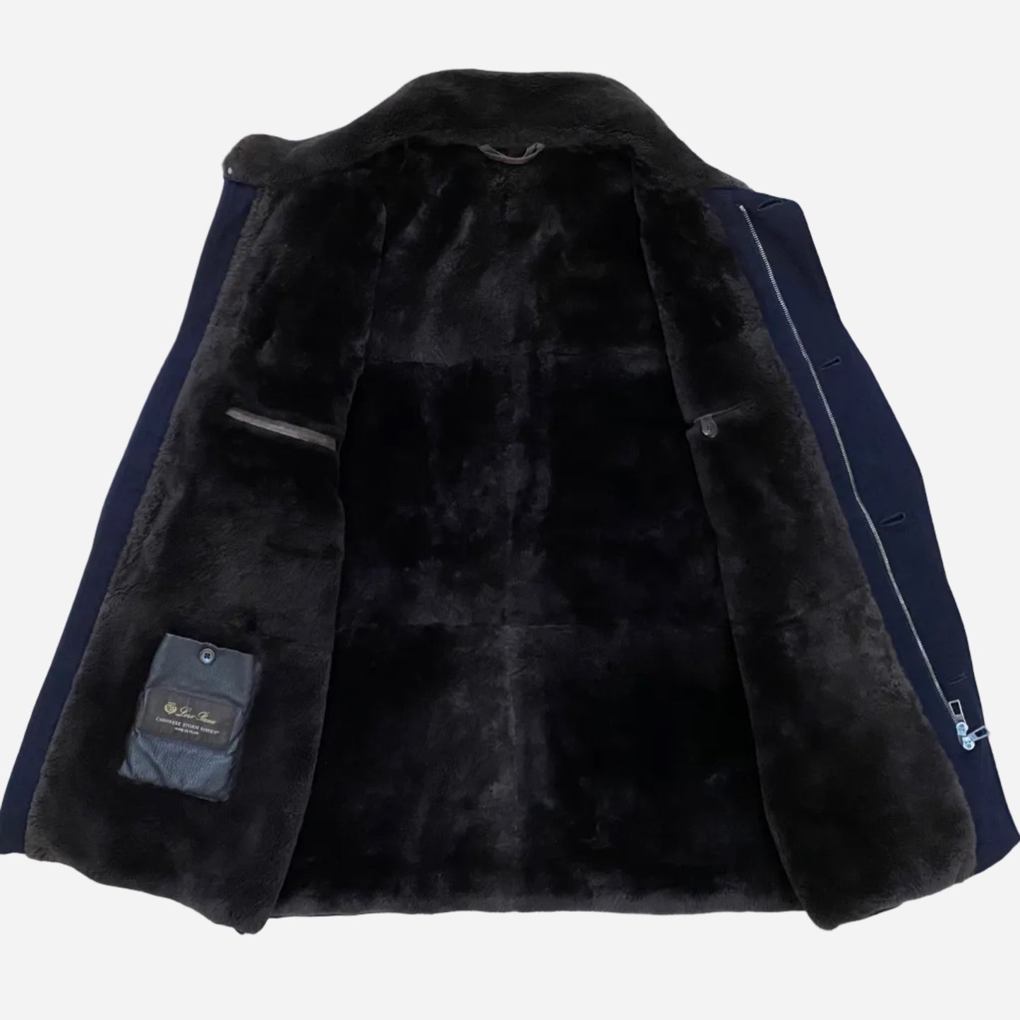 Loro Piana Castorino Fur Lined Cashmere Coat