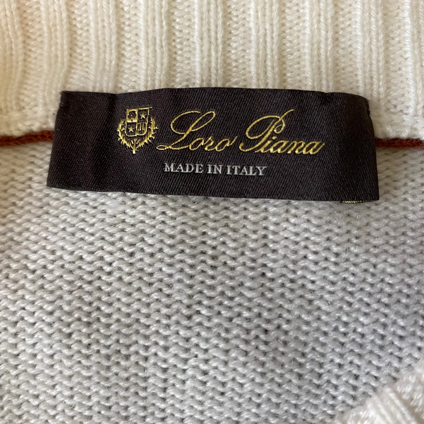Loro Piana "University" Cashmere Intarsia Crewneck Sweater