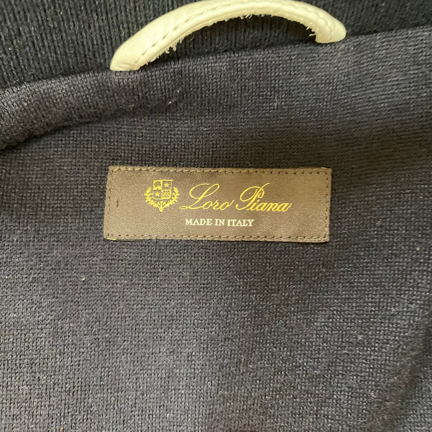 Loro Piana "University" Leather & Cashmere Varsity Bomber Jacket