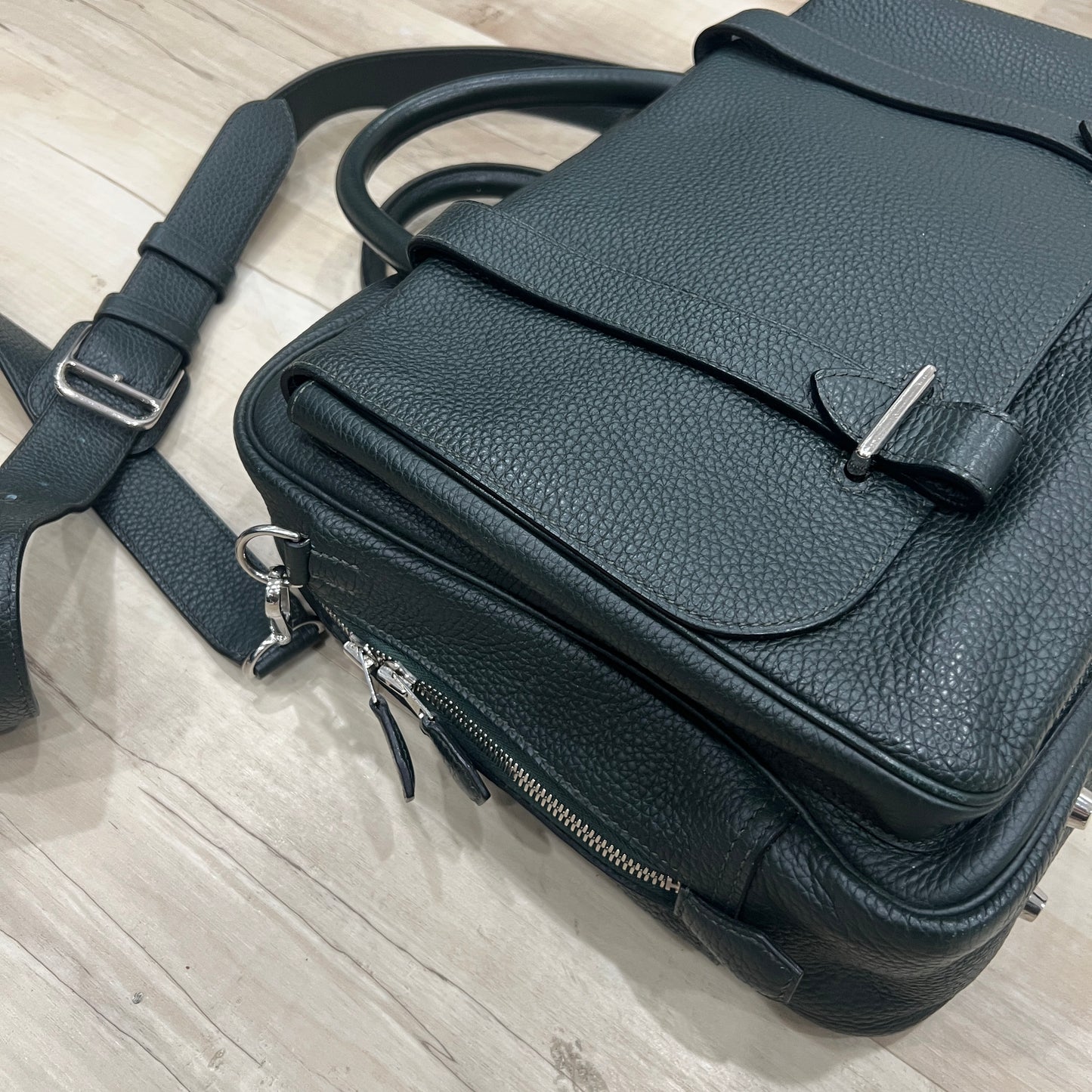 Hermes Top Handle Leather Briefcase