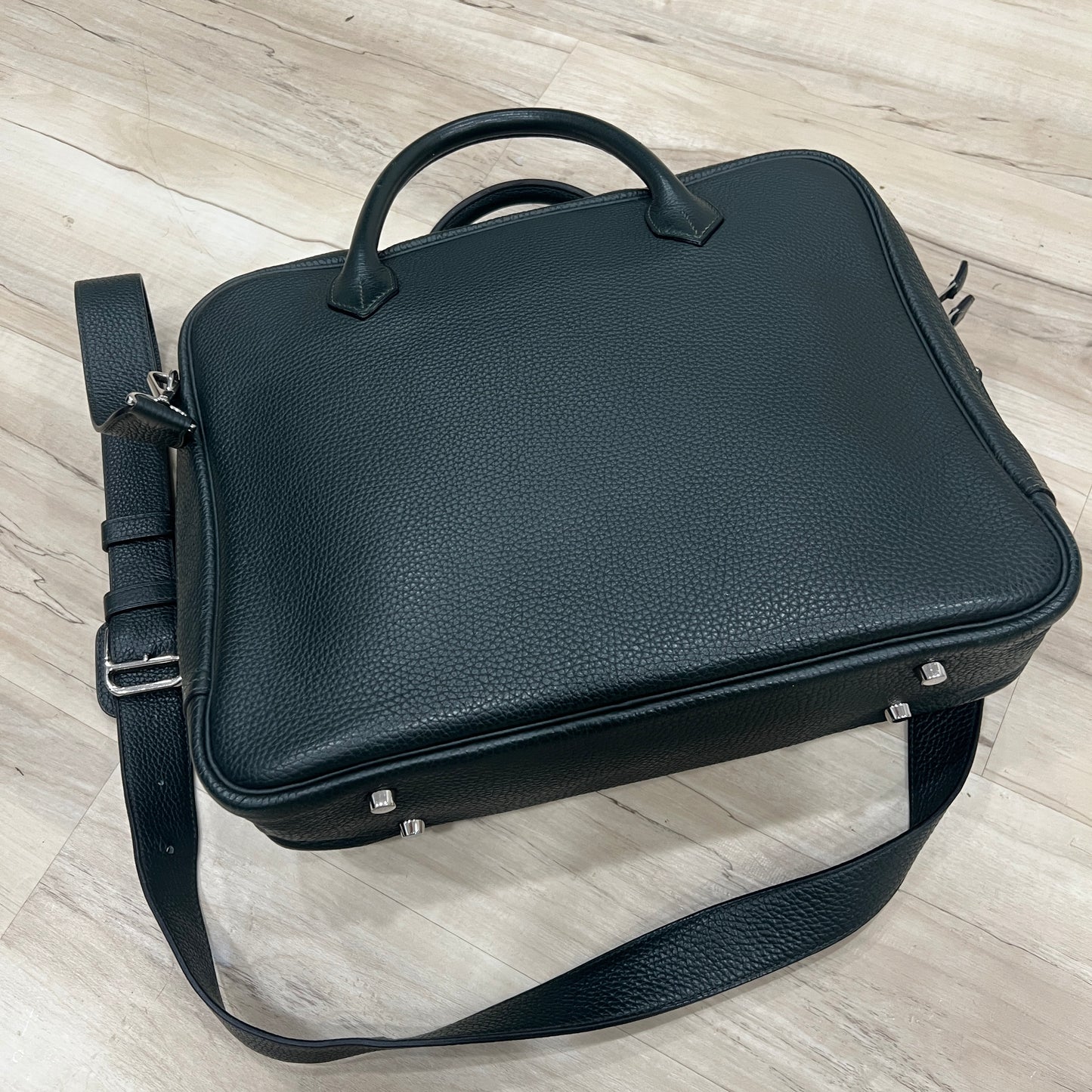 Hermes Top Handle Leather Briefcase