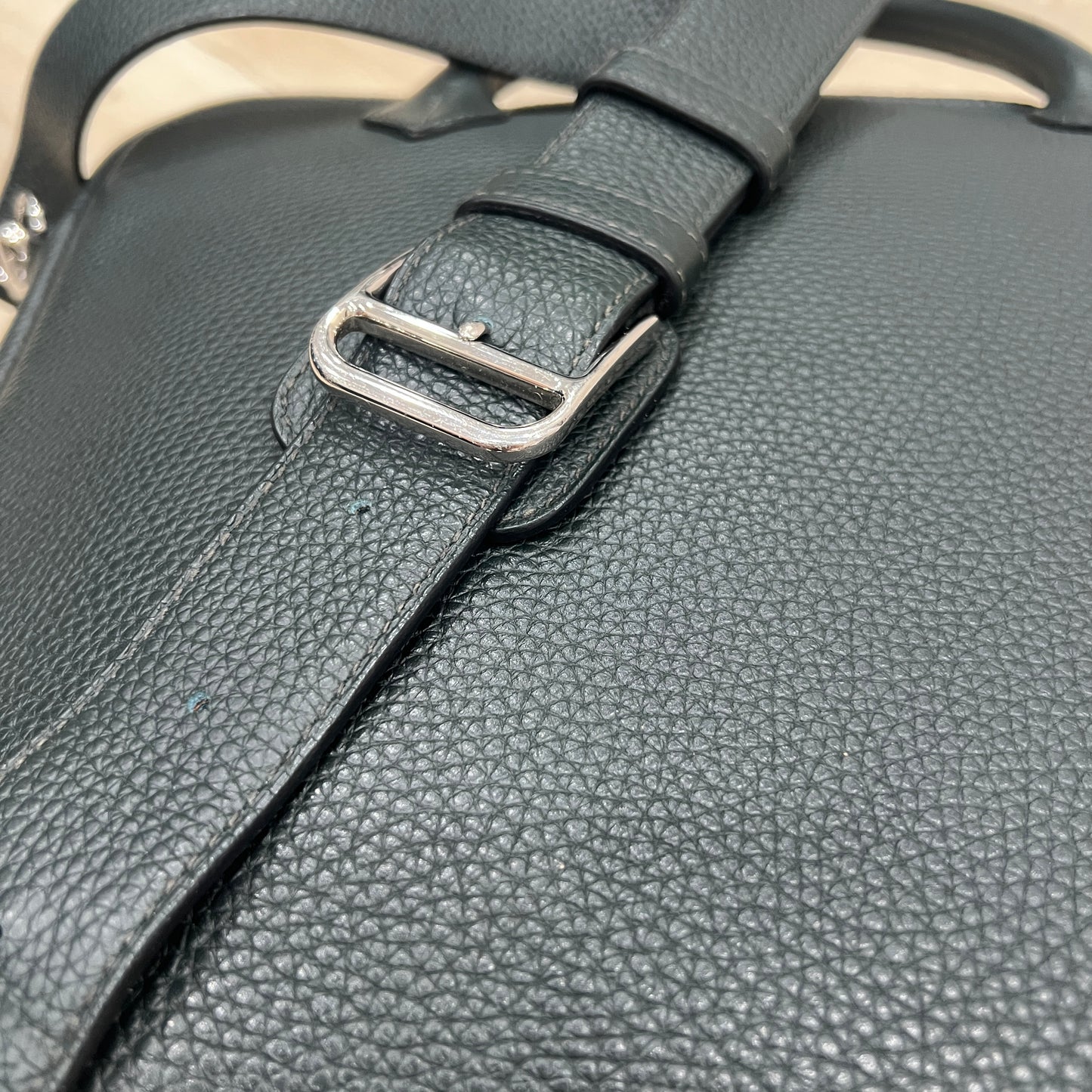 Hermes Top Handle Leather Briefcase