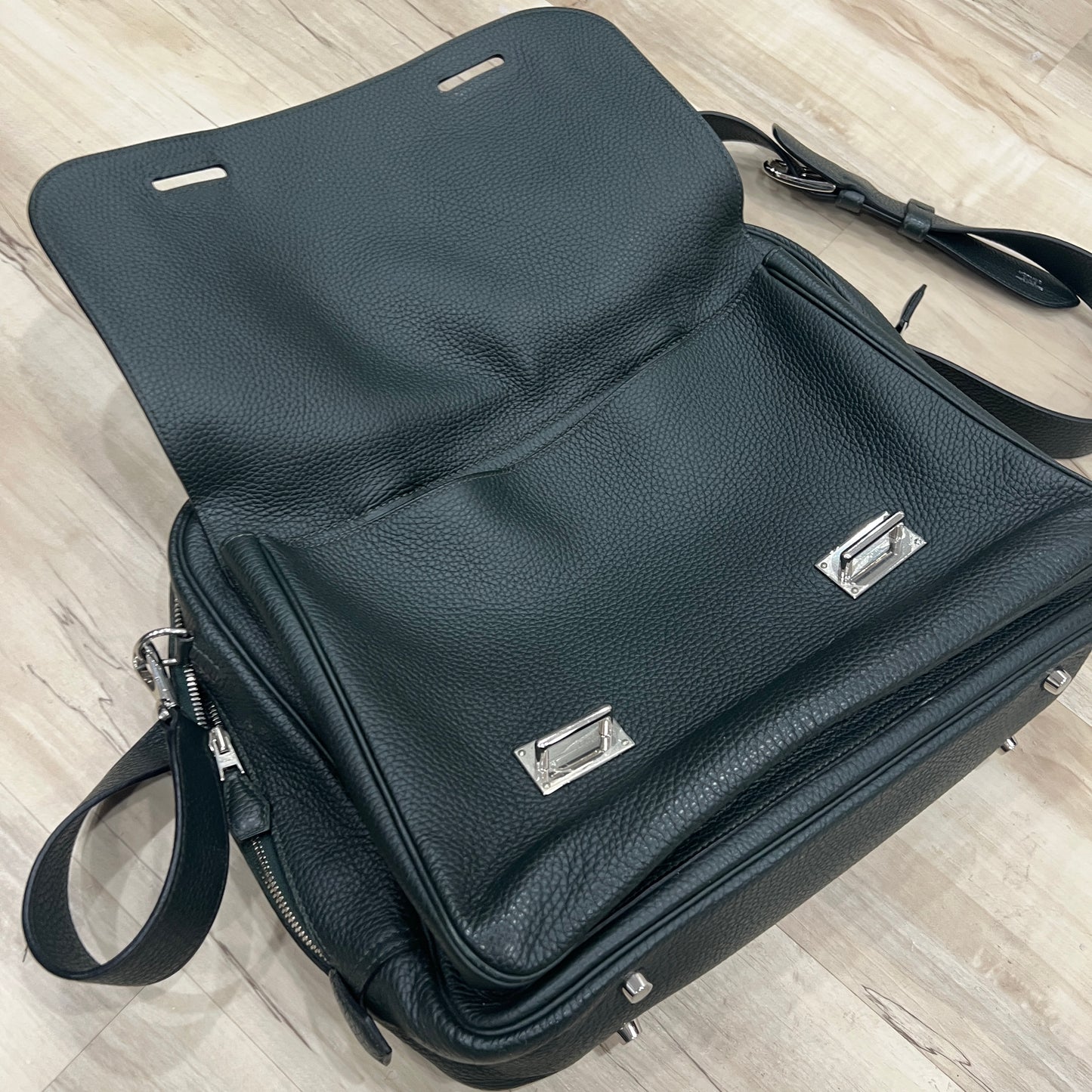 Hermes Top Handle Leather Briefcase