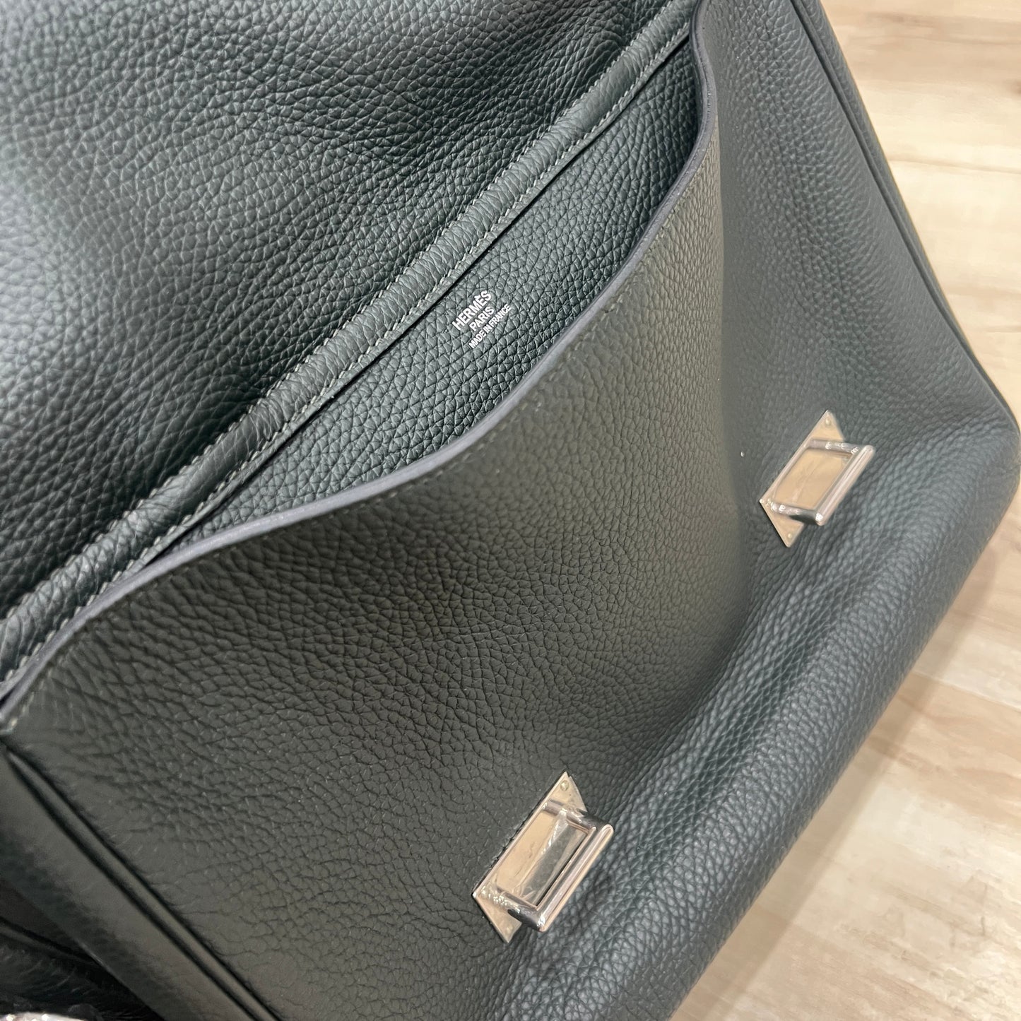 Hermes Top Handle Leather Briefcase