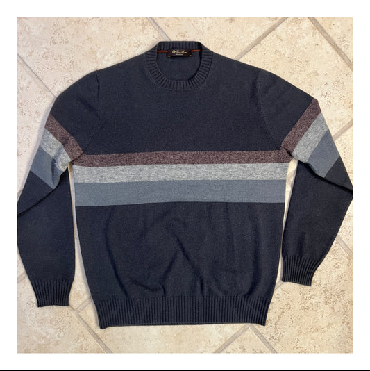 Loro Piana Cashmere Striped Crewneck Sweater