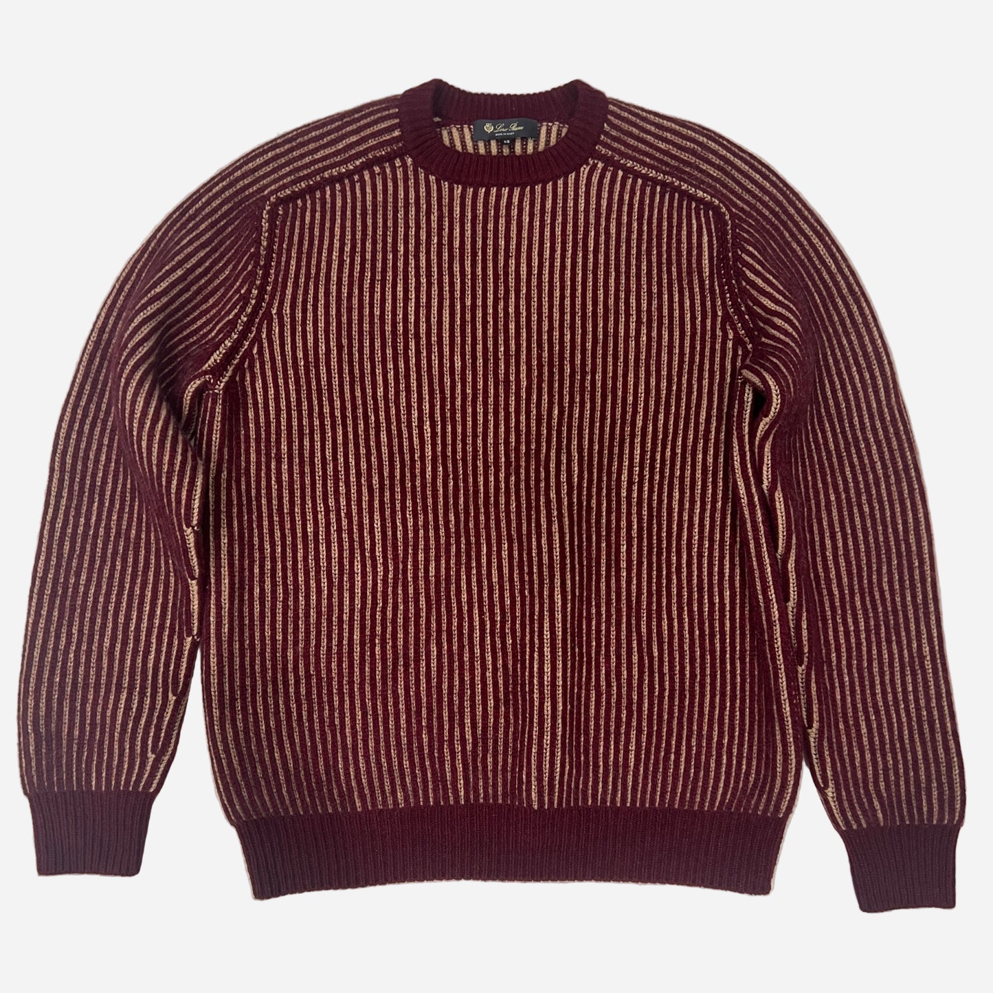 Loro Piana Ribbed Cashmere Crewneck Sweater