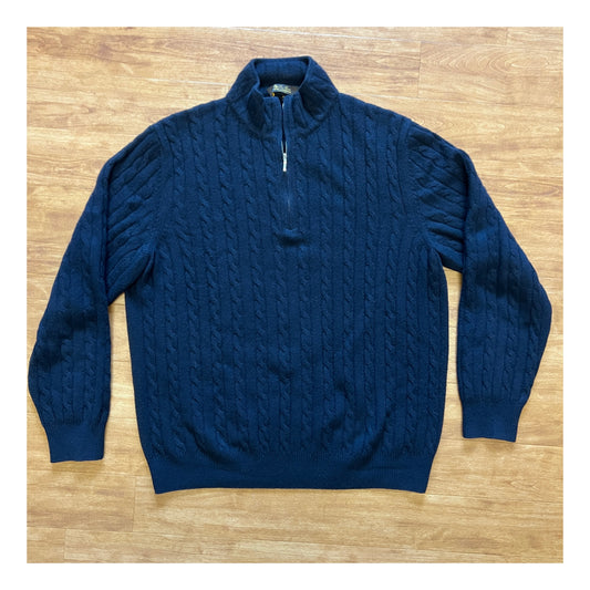 Loro Piana 100% Baby Cashmere 1/4 Zip Sweater