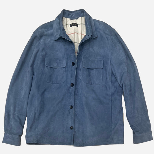 Loro Piana Lowered Suede Overshirt Jacket (54)