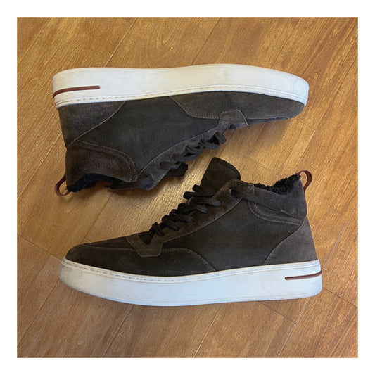 Loro Piana Newport Walk Shearling High Top Sneakers