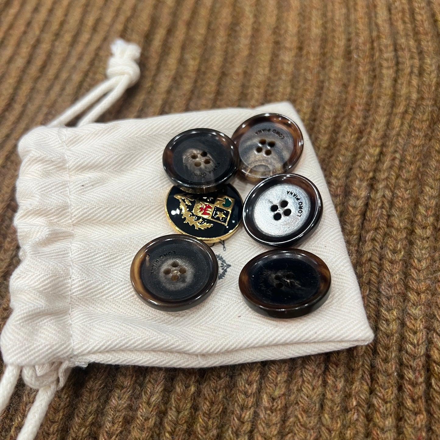 Loro Piana Fobello Baby Cashmere Cardigan w/enamel buttons