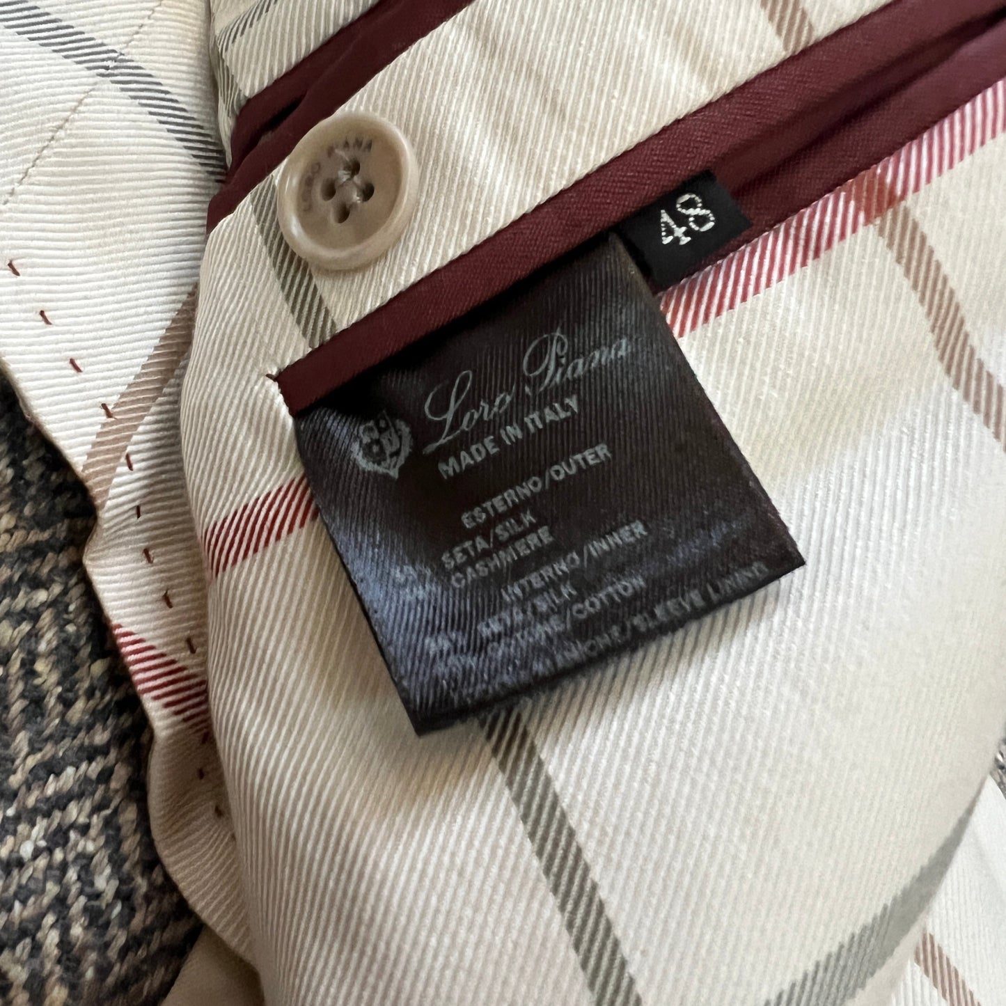 Loro Piana Herringbone Cashmere Sport Coat