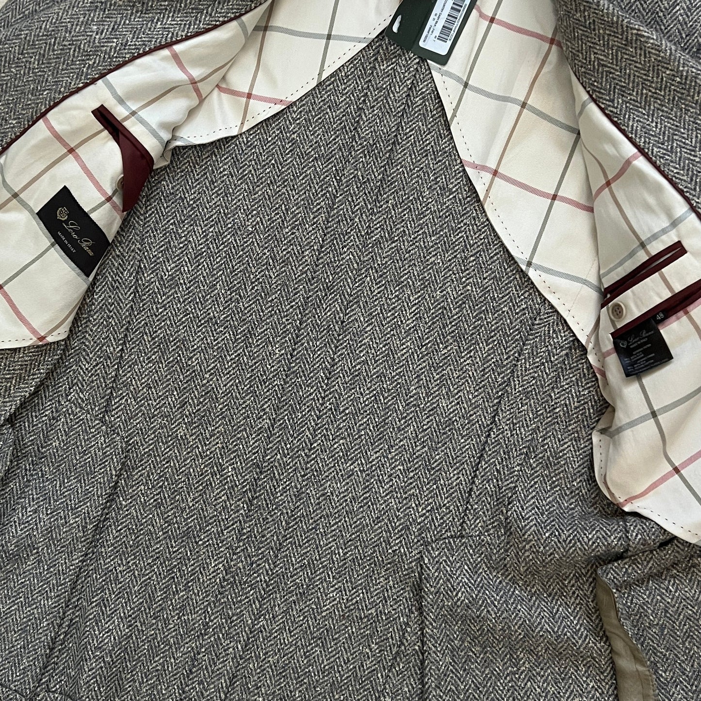 Loro Piana Herringbone Cashmere Sport Coat