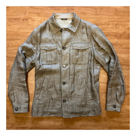 Loro Piana Eastwood Linen Overshirt Safari Jacket