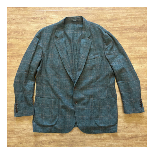 Loro Piana Cashmere Plaid Knit Blazer