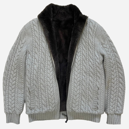 Fedeli Beaver Fur Lined Cashmere Jacket