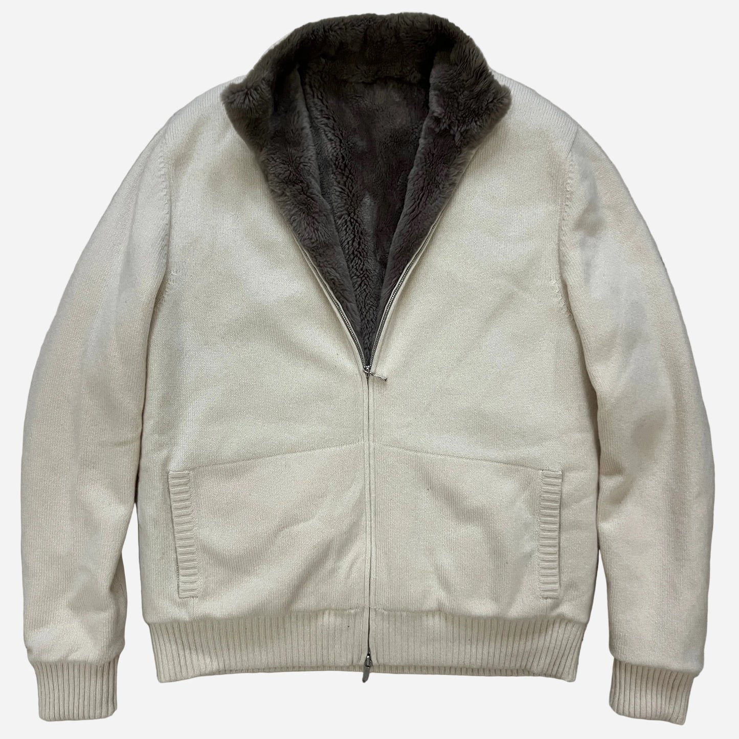 Loro Piana Baby Cashmere Castorino Fur Cashmere Jacket