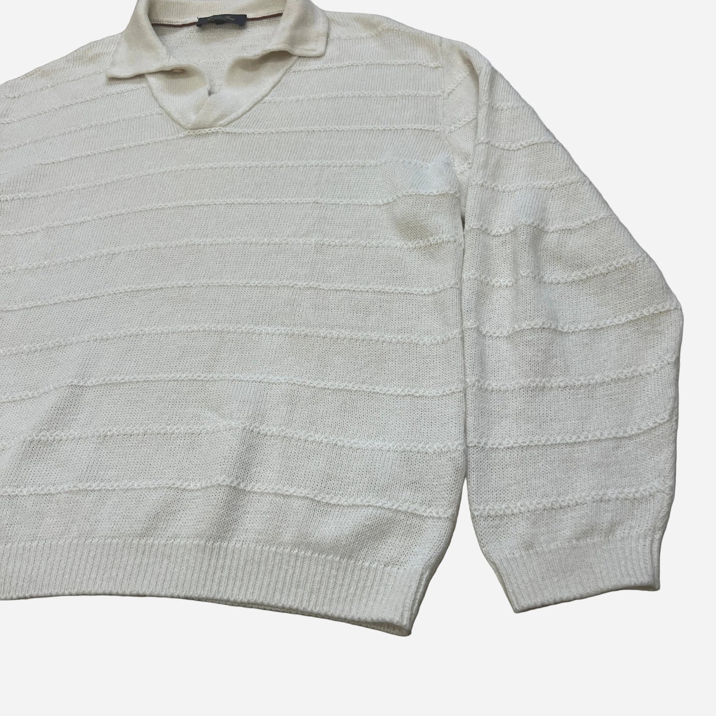 Loro Piana Linen Knit Collared Sweater