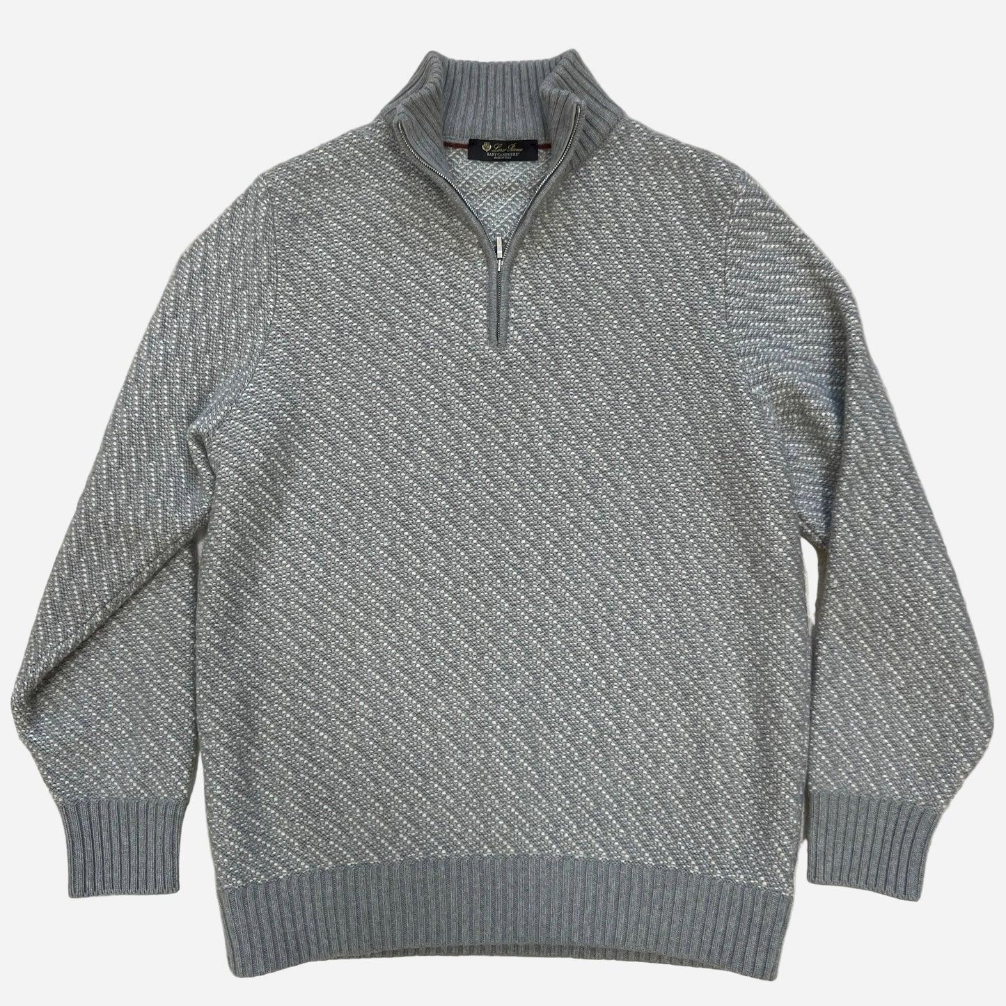Loro Piana Baby Cashmere Knit 1/4 Zip Sweater
